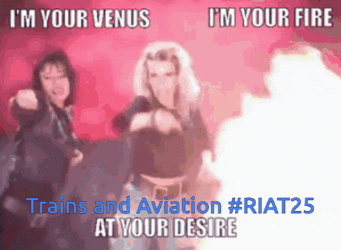 a poster that says i 'm your fire and trains and aviation at your desire