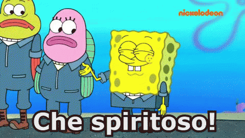 Spongebob Spiritoso Simpatico Scherzo Ridere GIF - Spongebob Funny Witty GIFs