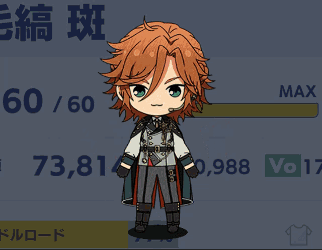 a cartoon character is holding a picture frame and has a max level