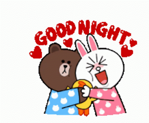 Goodnight Brown And Cony GIF - Goodnight Brown And Cony Hug GIFs