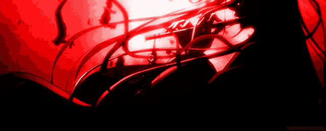 a drawing of a person in a dark room with a red light behind them that says weyingmuxian