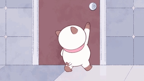 Trying To Reach The Door Puppycat GIF - Trying To Reach The Door Puppycat Bee & Puppycat GIFs