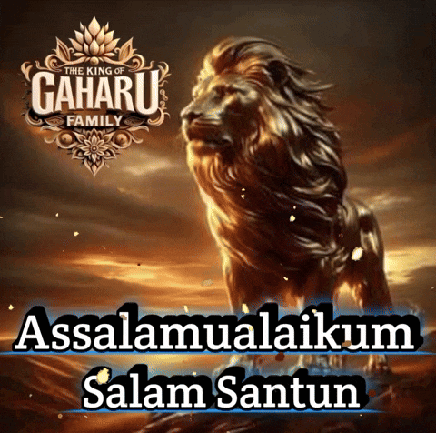 a poster for the king of gaharu family has a lion on it