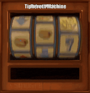 a slot machine with the words tipherethmachine written on it
