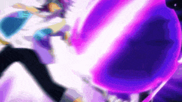 a blurry picture of a person with a purple light coming out of them