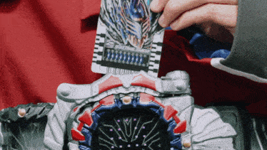 a person is holding a card that says ' samurai jack ' on it