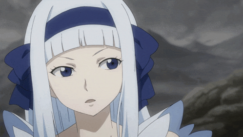 a white haired anime character with a blue headband