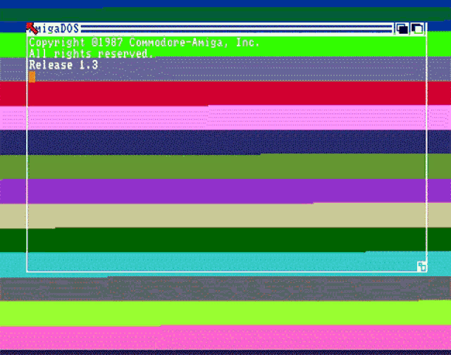 a computer screen that says copyright 1987 commodore-amiga inc. all rights reserved release 1.3