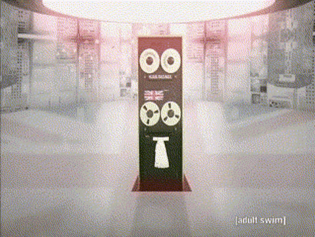 a sign in a room that says adult swim