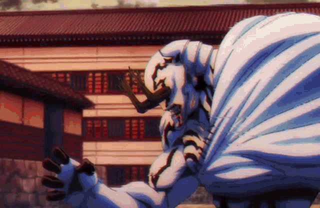 a cartoon drawing of a monster fighting another monster