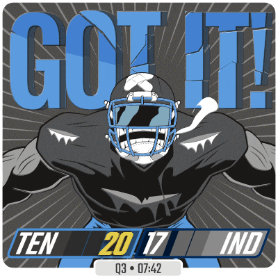 a cartoon illustration of a football player with the words got it