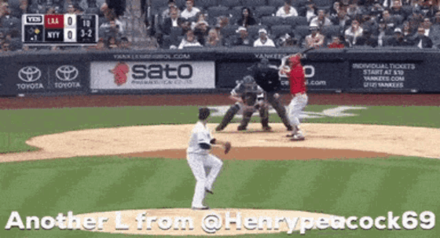 another l from henry peacock 69 is shown on a baseball game
