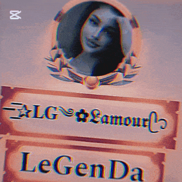 a picture of a woman in a circle with the words legenda on the bottom