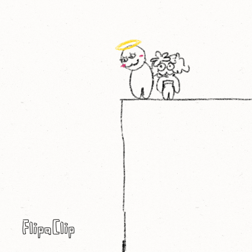 a drawing of a cartoon character with the words flipa clip below