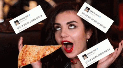 Charli Xcx Pizza GIF - Charli Xcx Pizza Pizza Pizza GIFs