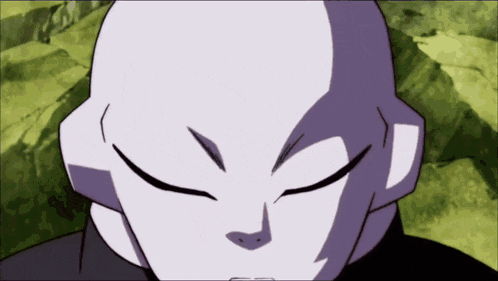 a close up of a cartoon character 's face with eyes closed