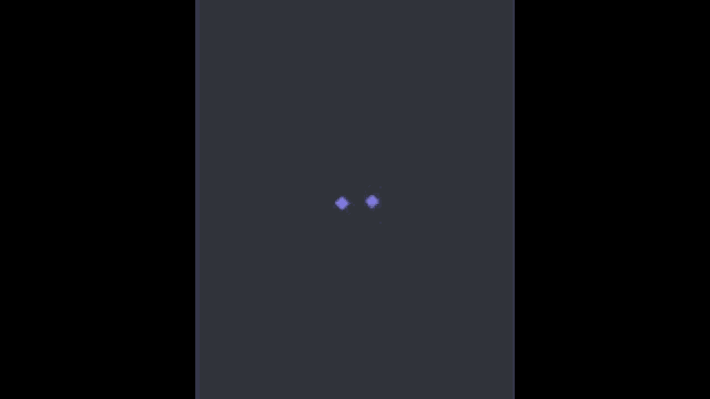 a gray background with two purple squares in the middle