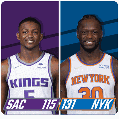 Sacramento Kings (115) Vs. New York Knicks (131) Post Game GIF - Nba Basketball Nba 2021 GIFs