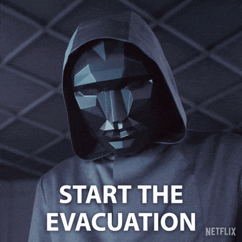 a poster for netflix shows a man wearing a mask