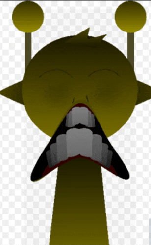 a cartoon character with a very wide mouth and a very long nose