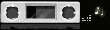 a black and white photo of a cassette tape with holes in it