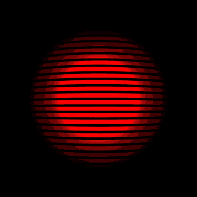 a red circle with black stripes on it