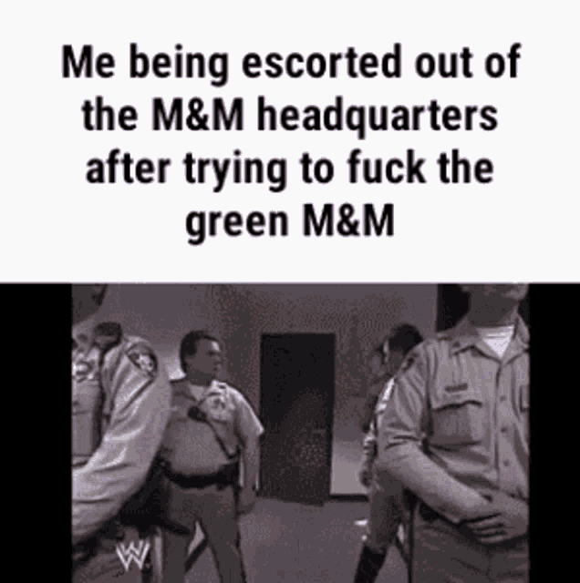 Me Being Escorted Out Of The M And M Headquarters Walking GIF - Me Being Escorted Out Of The M And M Headquarters Walking Police GIFs