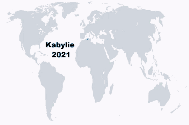 a map of the world showing the location of kabylie 2075