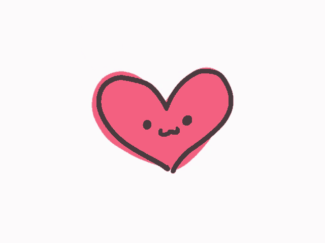 a drawing of a heart with a face and the words uwu written below it
