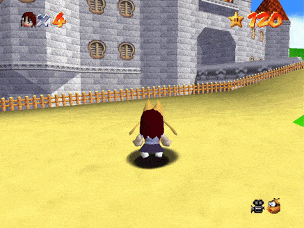 a video game screen shows a castle with a fence and a number 120 on it