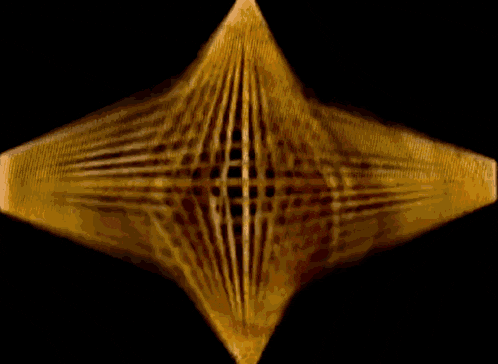 a black background with a yellow triangle in the middle