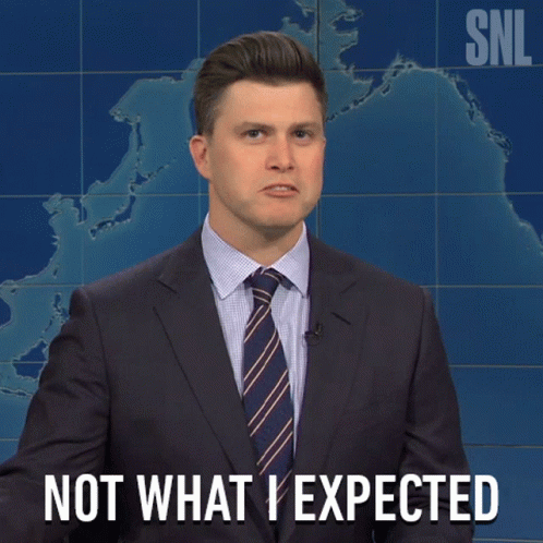 Not What I Expected Colin Jost GIF - Not What I Expected Colin Jost Saturday Night Live GIFs