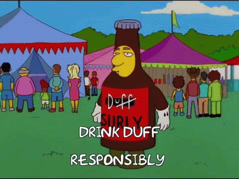 Drink Duff GIF - Drink Duff Responsibly GIFs