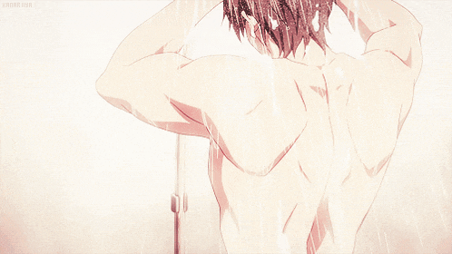 a picture of a man taking a shower with the word errorism on the bottom