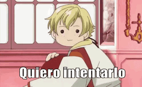 a cartoon character is sitting in front of a window with the words quiero intentarlo written below him .