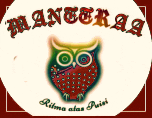 a white circle with a red owl and the word manceraa