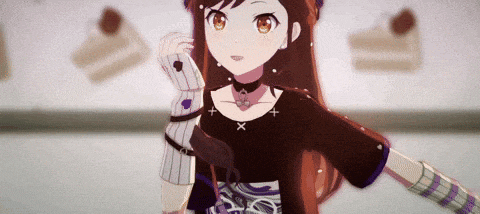 a girl with a choker and a x on her chest
