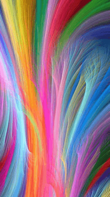a painting of a rainbow colored swirl of colors