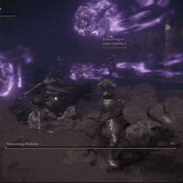 a video game screen shows a monster named goga booga being killed