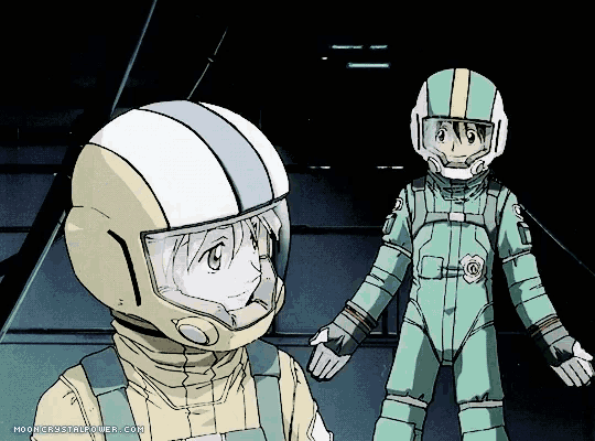 a drawing of two astronauts with the website moodcrystals.com in the lower left corner