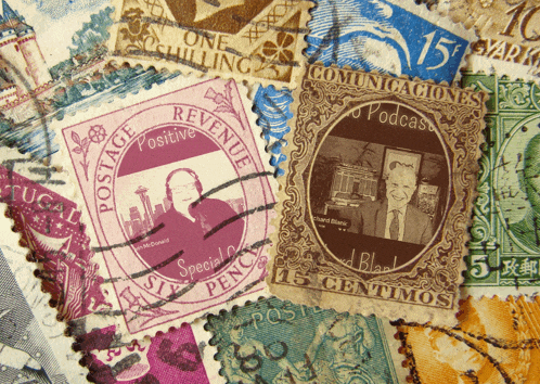 a collection of postage stamps including one that says revenue