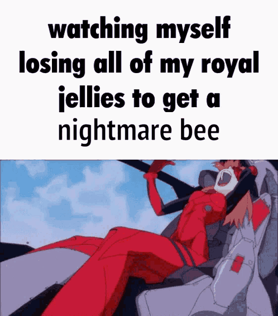 a cartoon of a man in a red suit with the caption watching myself