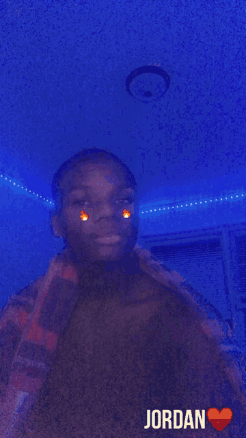 a picture of a young man with the name jordan on it