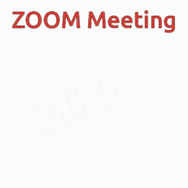 a cartoon drawing of a hand holding a stamp that says zoom meeting