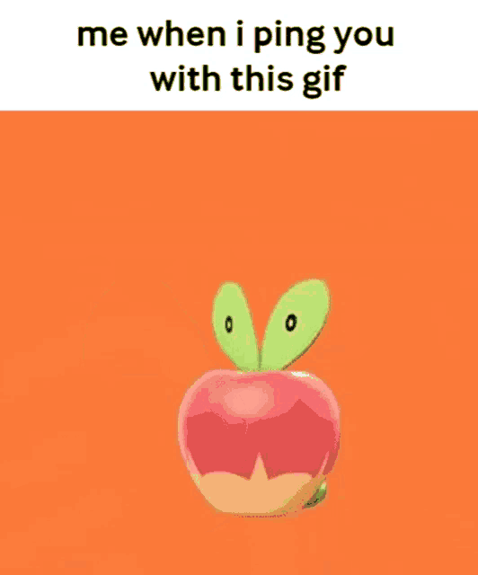 a cartoon of a radish with leaves on it is being pinged .
