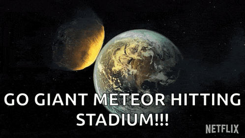 an ad for netflix shows a giant meteor hitting the earth