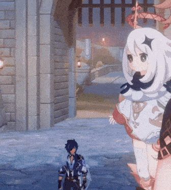a video game character with a star on her head