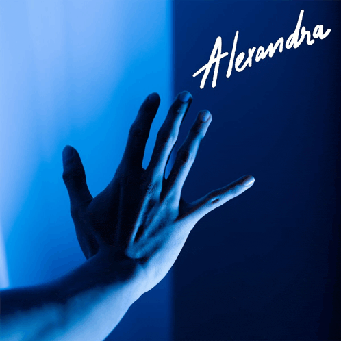 a person 's hand is reaching out with the name alexandra written above it