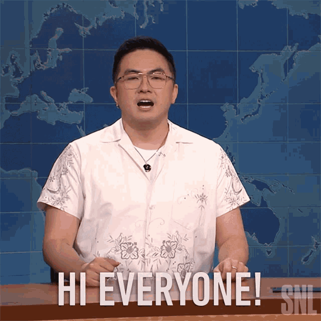 Hi Everyone Bowen Yang GIF - Hi Everyone Bowen Yang Saturday Night Live GIFs