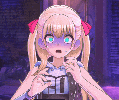 a girl with blonde hair and a hoodie that says 30 on it